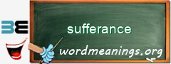 WordMeaning blackboard for sufferance